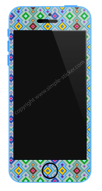 2D Aufkleber/Sticker, Vorderseite für iPhone 5C - simple-sticker.com