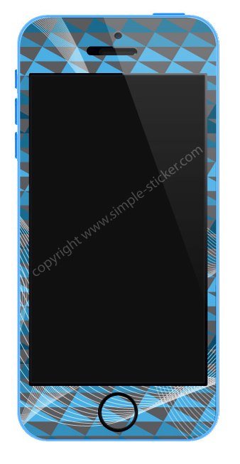 2D Aufkleber/Sticker, Vorderseite für iPhone 5C - simple-sticker.com 2D Aufkleber/Sticker, Vorderseite für iPhone 5C - simple-sticker.com