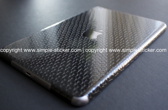 iPad Aufkleber / Sticker mit 3D Struktur. Nur Rückseite. Geeignet für iPad mini (Retina) Wi-Fi - simple-sticker.com