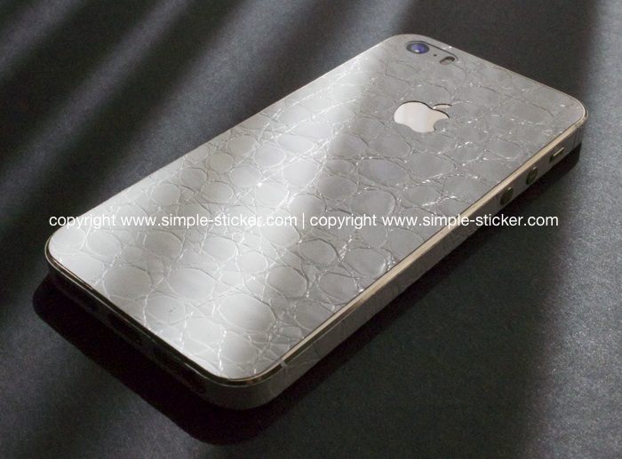 iPhone Aufkleber / Sticker 3D Struktur für iPhone 4/4S/5/5S - Alligator
