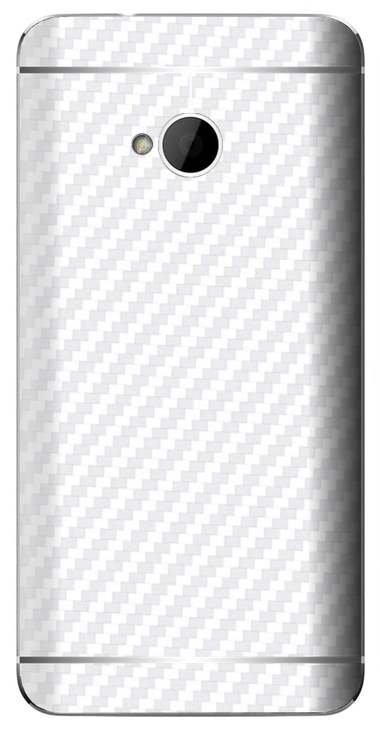 HTC One M7 3D Aufkleber / Sticker für Rückseite - Carbon weiß HTC One M7 3D Aufkleber / Sticker für Rückseite - Carbon weiß