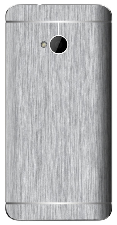 HTC One M7 3D Aufkleber / Sticker für Rückseite - Gebürsteter Stahl - silber HTC One M7 3D Aufkleber / Sticker für Rückseite - Gebürsteter Stahl - silber
