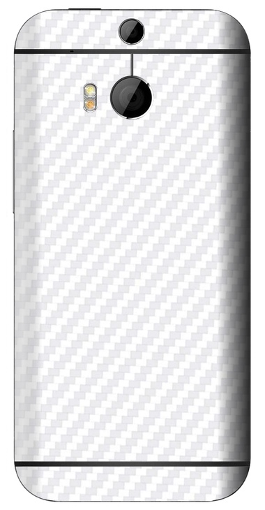 HTC One M8 3D Aufkleber / Sticker für Rückseite - Carbon weiß HTC One M8 3D Aufkleber / Sticker für Rückseite - Carbon weiß