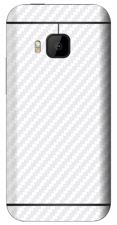 HTC One M9 3D Aufkleber / Sticker für Rückseite - Carbon weiß HTC One M9 3D Aufkleber / Sticker für Rückseite - Carbon weiß