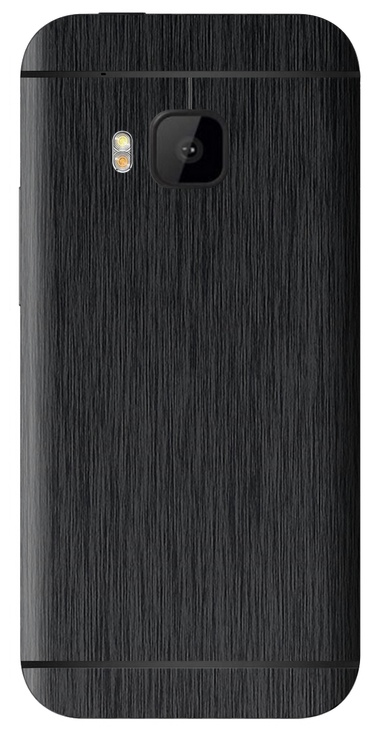 HTC One M9 3D Aufkleber / Sticker für Rückseite - Gebürsteter Stahl - schwarz HTC One M9 3D Aufkleber / Sticker für Rückseite - Gebürsteter Stahl - schwarz