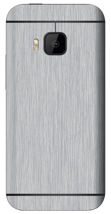 HTC One M9 3D Aufkleber / Sticker für Rückseite - Gebürsteter Stahl - silber HTC One M9 3D Aufkleber / Sticker für Rückseite - Gebürsteter Stahl - silber