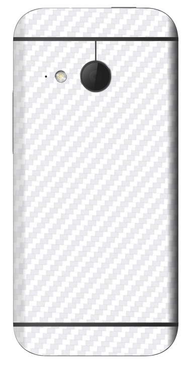 HTC One Mini 2 3D Aufkleber / Sticker für Rückseite - Carbon weiß HTC One Mini 2 3D Aufkleber / Sticker für Rückseite - Carbon weiß