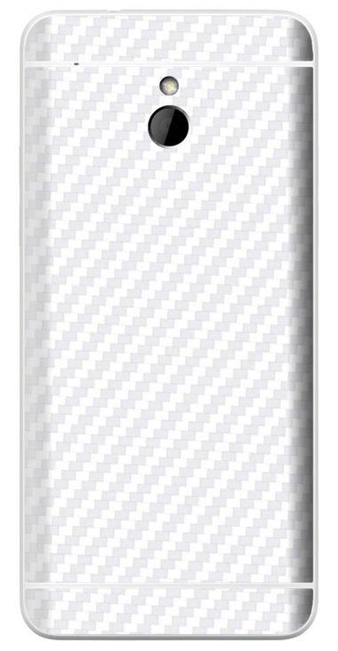 HTC One Mini 3D Aufkleber / Sticker für Rückseite - Carbon weiß HTC One Mini 3D Aufkleber / Sticker für Rückseite - Carbon weiß