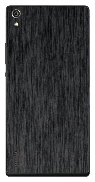 Huawei Ascend P7 3D Aufkleber / Sticker für Rückseite - Gebürsteter Stahl - schwarz Huawei Ascend P7 3D Aufkleber / Sticker für Rückseite - Gebürsteter Stahl - schwarz