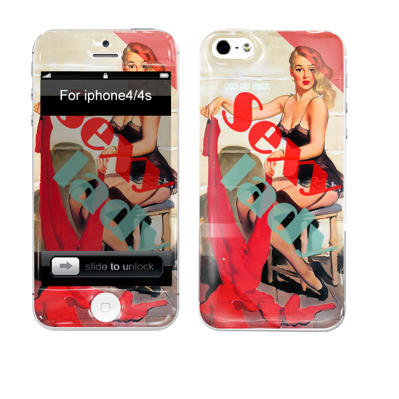 iPhone Aufkleber / Sticker 3D für iPhone 4/4S - Pin Up Girl