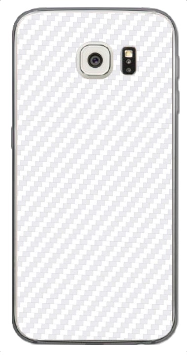 Samsung Galaxy S6 3D Aufkleber / Sticker für Rückseite - Carbon weiß Samsung Galaxy S6 3D Aufkleber / Sticker für Rückseite - Carbon weiß