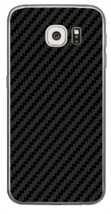 Samsung Galaxy S6 Edge 3D Aufkleber / Sticker für Rückseite - Carbon schwarz Samsung Galaxy S6 Edge 3D Aufkleber / Sticker für Rückseite - Carbon schwarz
