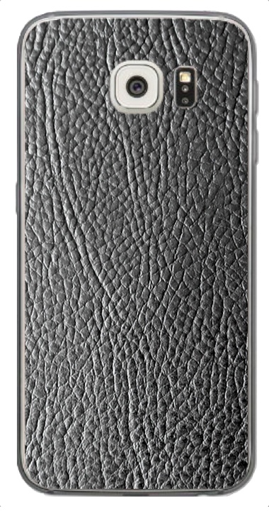 Samsung Galaxy S6 Edge 3D Aufkleber / Sticker für Rückseite - Schwarzes Leder Samsung Galaxy S6 Edge 3D Aufkleber / Sticker für Rückseite - Schwarzes Leder