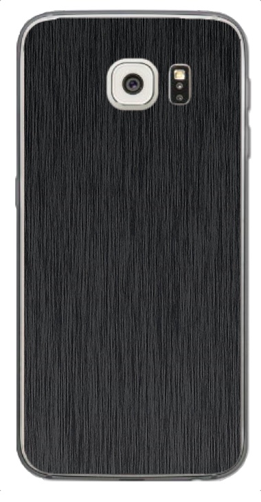 Samsung Galaxy S6 Edge 3D Aufkleber / Sticker für Rückseite - Gebürsteter Stahl - schwarz Samsung Galaxy S6 Edge 3D Aufkleber / Sticker für Rückseite - Gebürsteter Stahl - schwarz