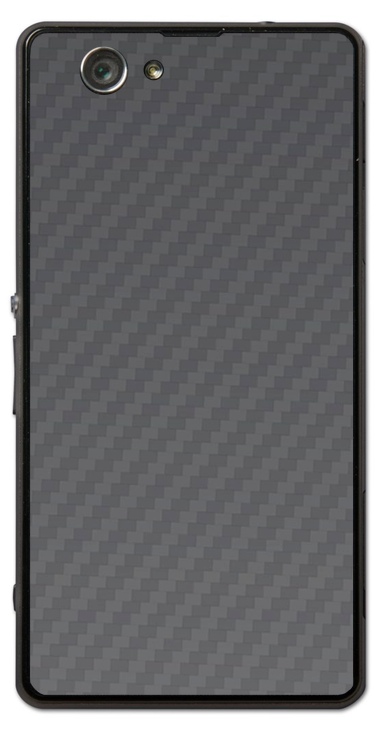 Sony Xperia Z1 Compact 3D Aufkleber / Sticker für Rückseite - Carbon grau Sony Xperia Z1 Compact 3D Aufkleber / Sticker für Rückseite - Carbon grau