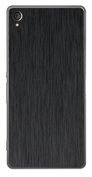 Sony Xperia Z3 3D Aufkleber / Sticker für Rückseite - Gebürsteter Stahl - schwarz Sony Xperia Z3 3D Aufkleber / Sticker für Rückseite - Gebürsteter Stahl - schwarz