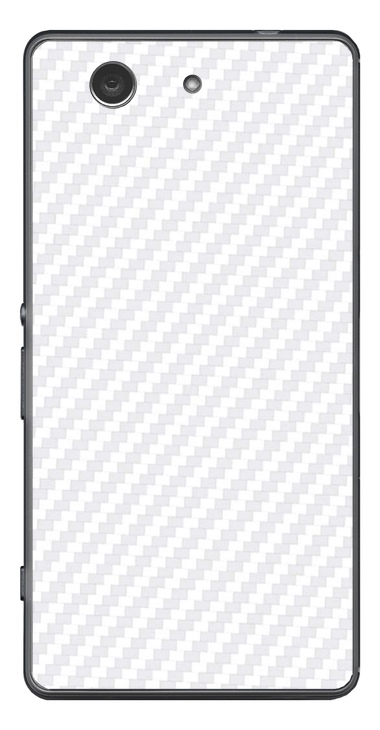 Sony Xperia Z3 Compact 3D Aufkleber / Sticker für Rückseite - Carbon weiß Sony Xperia Z3 Compact 3D Aufkleber / Sticker für Rückseite - Carbon weiß