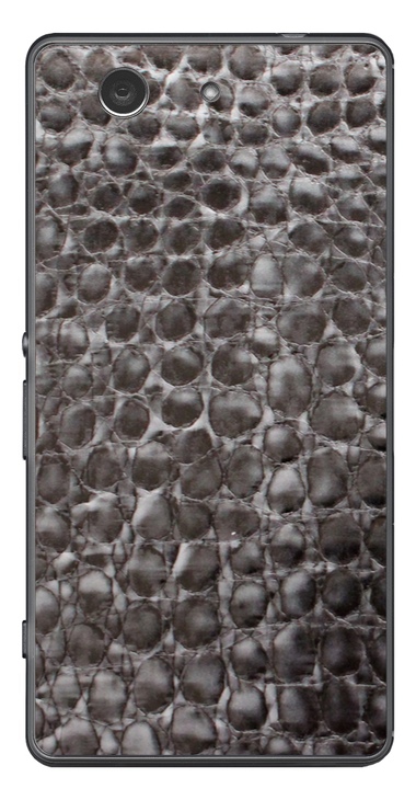 Sony Xperia Z3 Compact 3D Aufkleber / Sticker für Rückseite - Alligator Leder, grau Sony Xperia Z3 Compact 3D Aufkleber / Sticker für Rückseite - Alligator Leder, grau