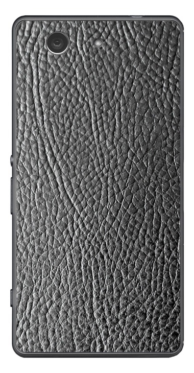 Sony Xperia Z3 Compact 3D Aufkleber / Sticker für Rückseite - Schwarzes Leder Sony Xperia Z3 Compact 3D Aufkleber / Sticker für Rückseite - Schwarzes Leder