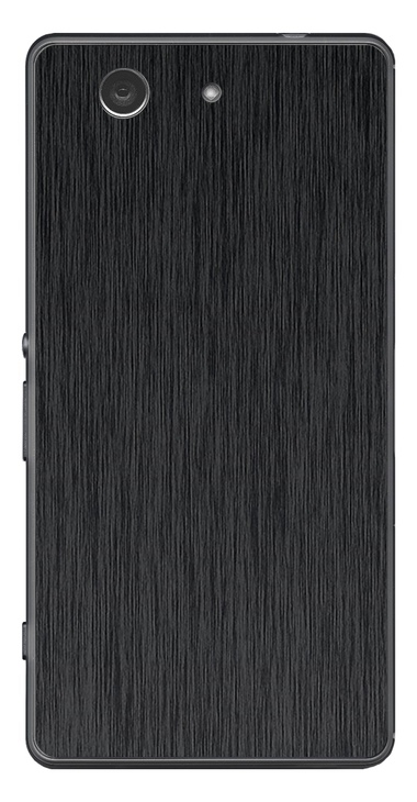 Sony Xperia Z3 Compact 3D Aufkleber / Sticker für Rückseite - Gebürsteter Stahl - schwarz Sony Xperia Z3 Compact 3D Aufkleber / Sticker für Rückseite - Gebürsteter Stahl - schwarz