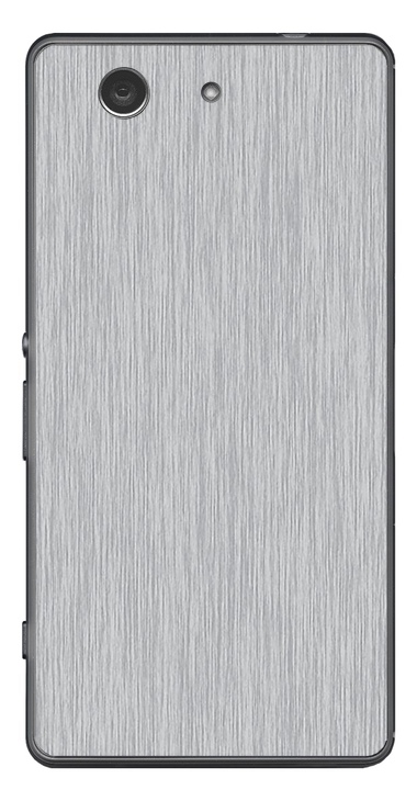 Sony Xperia Z3 Compact 3D Aufkleber / Sticker für Rückseite - Gebürsteter Stahl - silber Sony Xperia Z3 Compact 3D Aufkleber / Sticker für Rückseite - Gebürsteter Stahl - silber