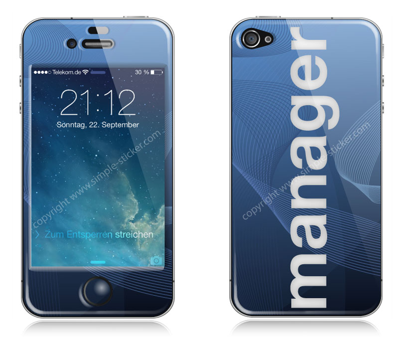 iPhone Aufkleber / Sticker 3D für iPhone 4/4S - Manager iPhone Aufkleber / Sticker 3D für iPhone 4/4S - Manager