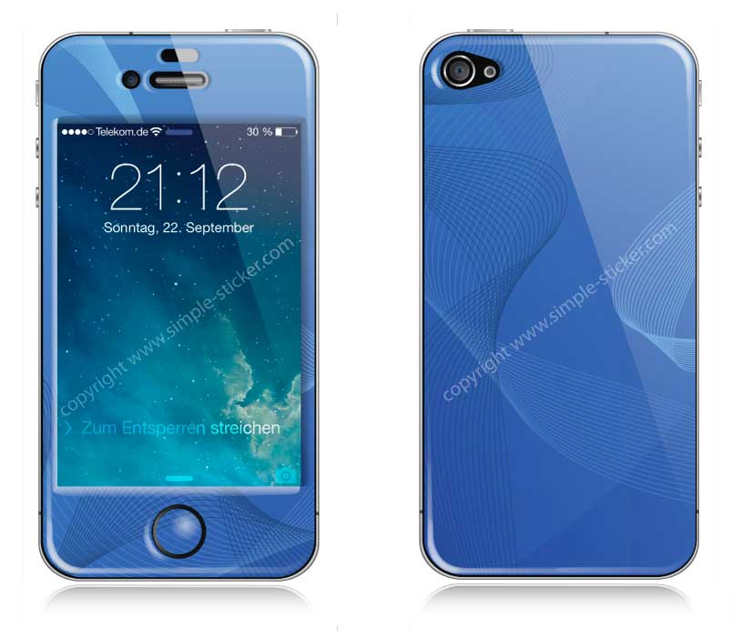 iPhone Aufkleber / Sticker 3D für iPhone 4/4S - Blue Magic iPhone Aufkleber / Sticker 3D für iPhone 4/4S - Blue Magic