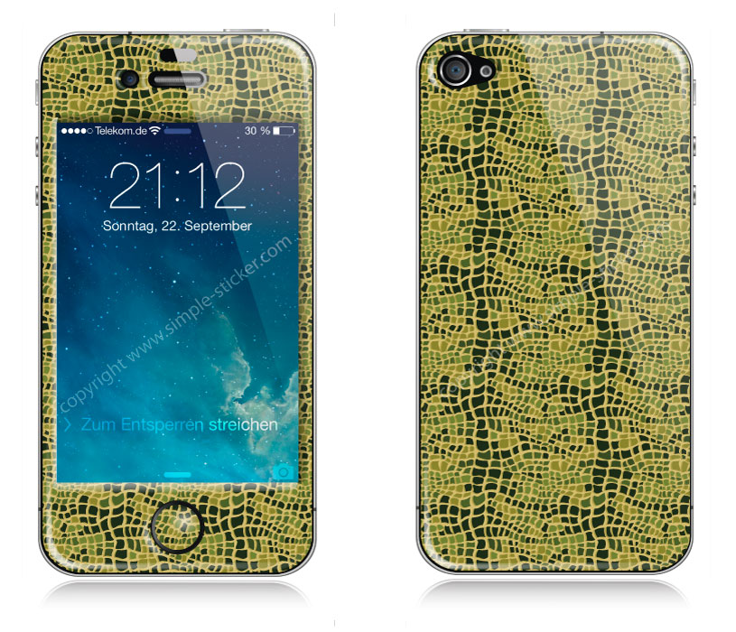 iPhone Aufkleber / Sticker 3D für iPhone 4/4S - Alligator iPhone Aufkleber / Sticker 3D für iPhone 4/4S - Alligator