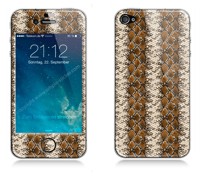 iPhone Aufkleber / Sticker 3D für iPhone 4/4S - Python iPhone Aufkleber / Sticker 3D für iPhone 4/4S - Python