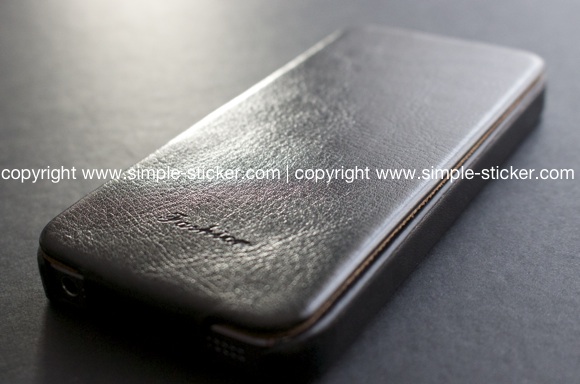 iPhone Schutzhülle / Case für iPhone 5/5S - Schwarze iPhone schutzhülle in Lederoptik