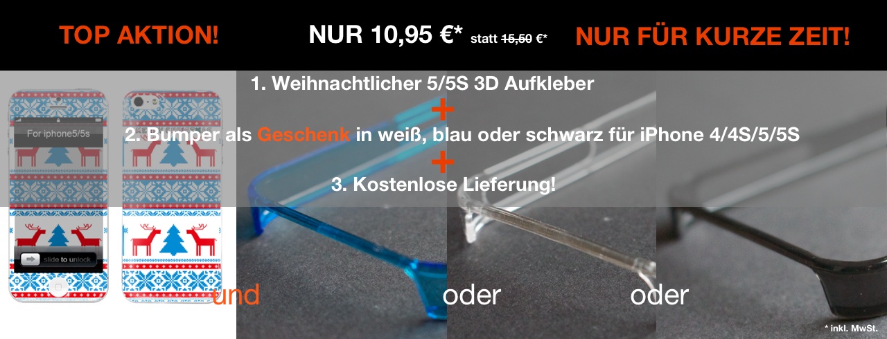 Aktion für iPhone 5/5S 3D Aufkleber/Sticker+Bumper Ihrer Wahl! - simple-sticker.com Aktion für iPhone 5/5S 3D Aufkleber/Sticker+Bumper Ihrer Wahl! - simple-sticker.com