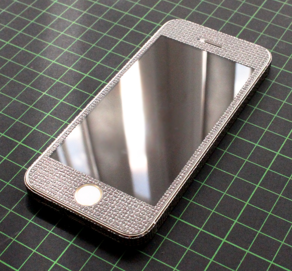 iPhone Aufkleber / Sticker 3D Struktur für iPhone 4/4S/5/5S - Leine, beige, hell