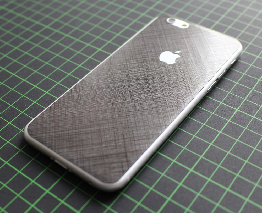 iPhone 6 / 6S / 6 Plus / 6S Plus / 7 Aufkleber / Sticker / Skin. 3D Aufkleber für die Rückseite. - Schraffur
