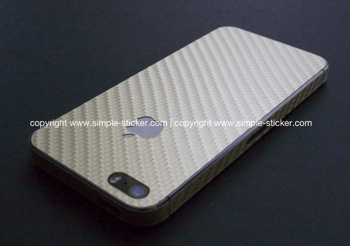 iPhone Aufkleber / Sticker 3D Struktur für iPhone 4/4S/5/5S - Carbon