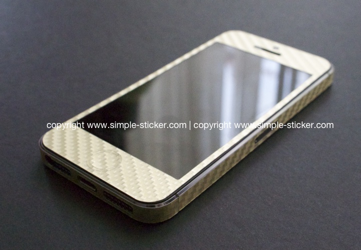 iPhone Aufkleber / Sticker 3D Struktur für iPhone 4/4S/5/5S - Carbon