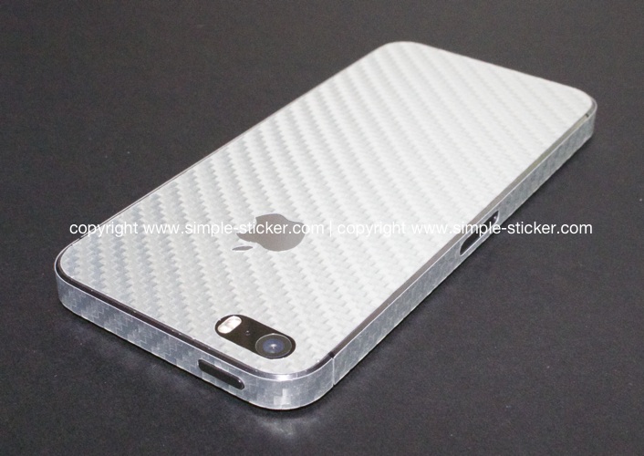 iPhone Aufkleber / Sticker 3D Struktur für iPhone 4/4S/5/5S - Carbon silber iPhone Aufkleber / Sticker 3D Struktur für iPhone 4/4S/5/5S - Carbon silber