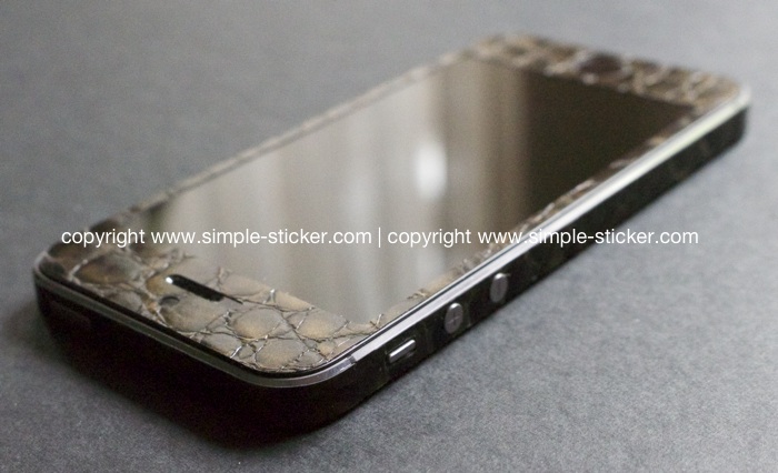 iPhone Aufkleber / Sticker 3D Struktur für iPhone 4/4S/5/5S - Alligator