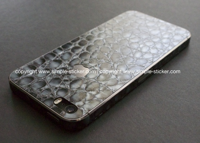 iPhone Aufkleber / Sticker 3D Struktur für iPhone 4/4S/5/5S - Alligator