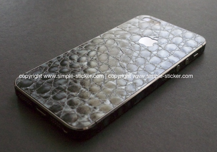 iPhone Aufkleber / Sticker 3D Struktur für iPhone 4/4S/5/5S - Alligator