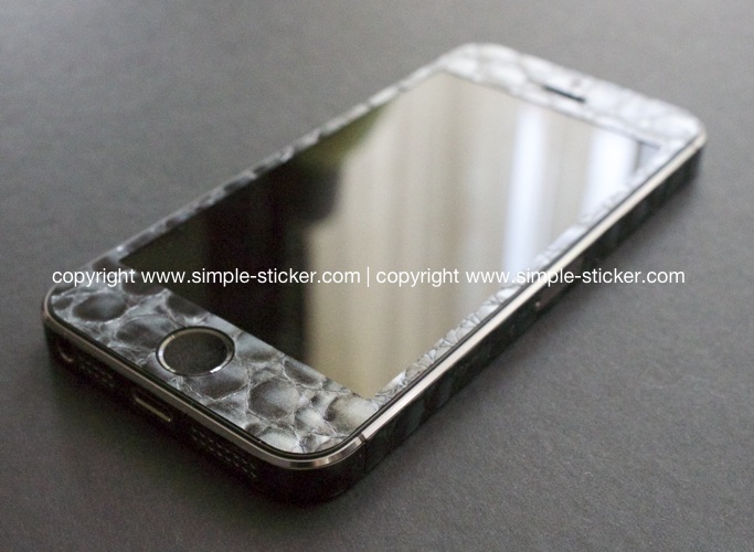 iPhone Aufkleber / Sticker 3D Struktur für iPhone 4/4S/5/5S - Alligator