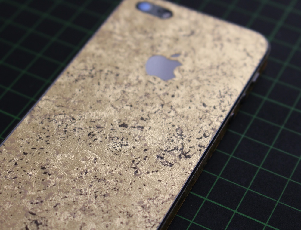 iPhone Aufkleber / Sticker 3D Struktur für iPhone 4/4S/5/5S - Goldrausch