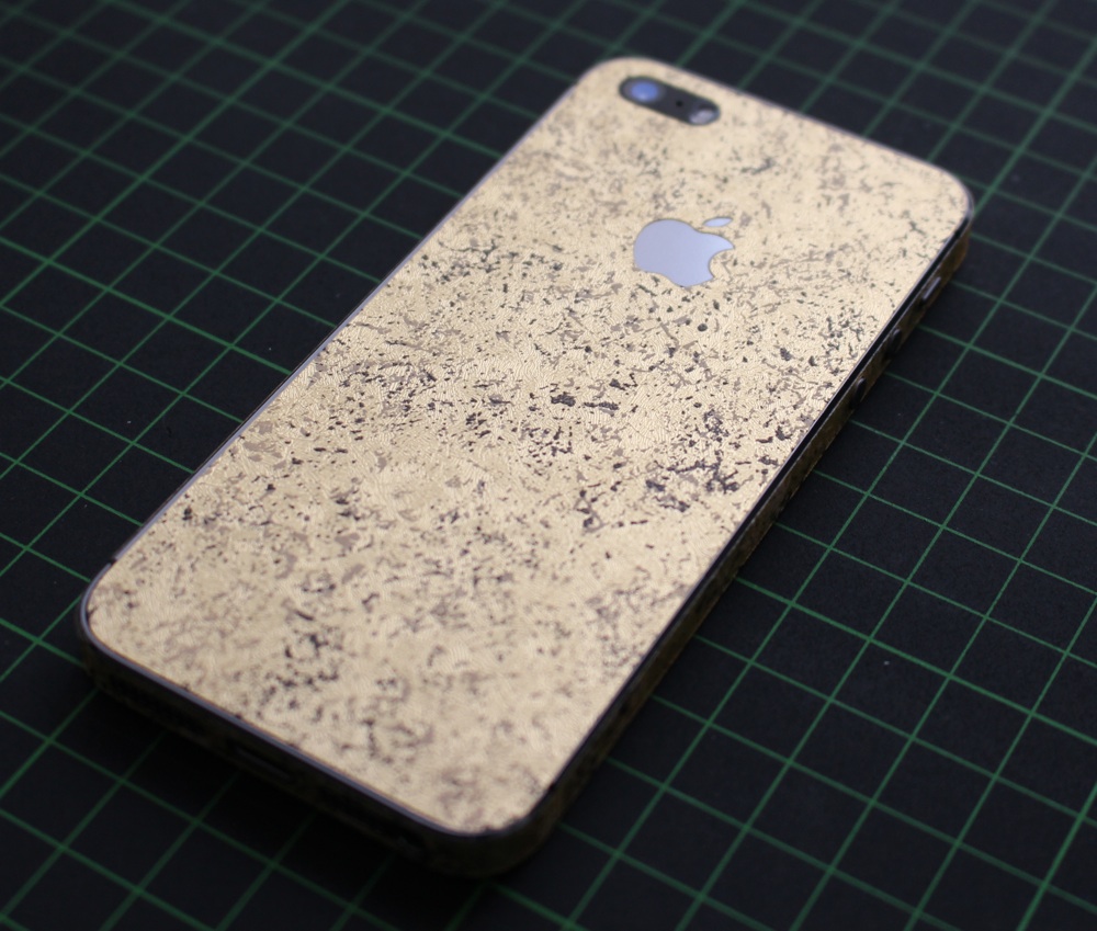iPhone Aufkleber / Sticker 3D Struktur für iPhone 4/4S/5/5S - Goldrausch