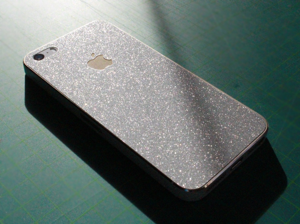 iPhone Aufkleber / Sticker 3D Struktur für iPhone 4/4S/5/5S - Weiße Glitzer iPhone Aufkleber / Sticker 3D Struktur für iPhone 4/4S/5/5S - Weiße Glitzer